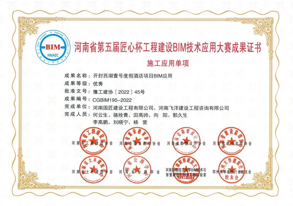 喜报丨恭贺我司荣获河南省第五届匠心杯竞赛施工组（单项）优秀奖！